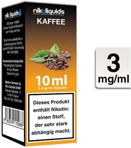 E-Liquid NIKOLIQUIDS Kaffee 3 mg Nikotin E-Liquid NIKOLIQUIDS Kaffee 3 mg Nikotin