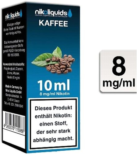 E-Liquid NIKOLIQUIDS Kaffee 8 mg Nikotin