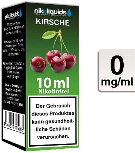 E-Liquid NIKOLIQUIDS Kirsche 0mg ohne Nikotin