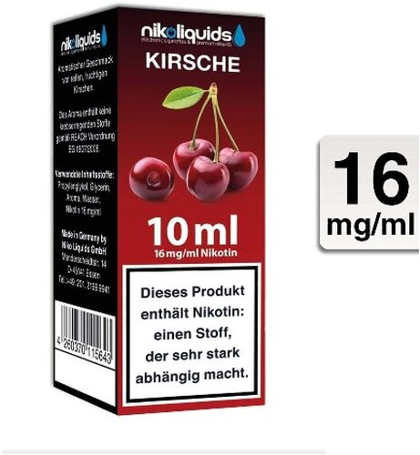 E-Liquid NIKOLIQUIDS Kirsche 16 mg Nikotin
