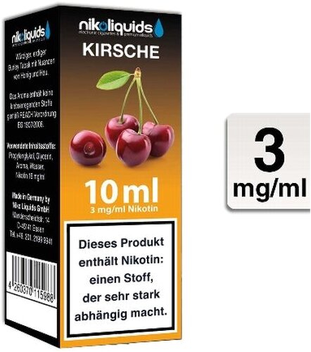 E-Liquid NIKOLIQUIDS Kirsche 3 mg Nikotin