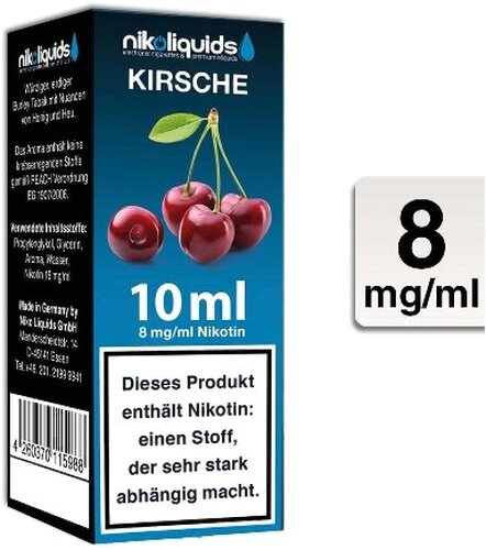 E-Liquid NIKOLIQUIDS Kirsche 8 mg Nikotin