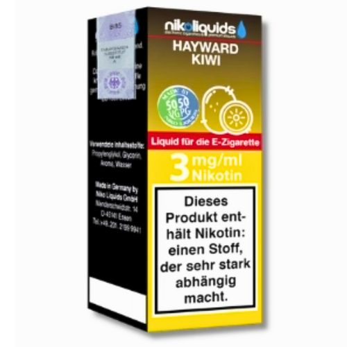 E-Liquid NIKOLIQUIDS Hayward Kiwi 3 mg Nikotin