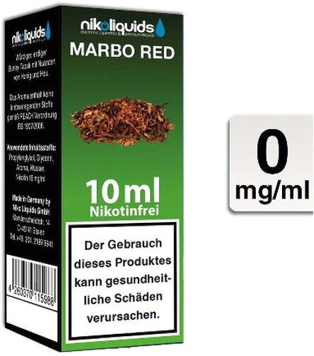 E-Liquid NIKOLIQUIDS Marbo Red 0mg ohne Nikotin E-Liquid NIKOLIQUIDS Marbo Red 0mg ohne Nikotin