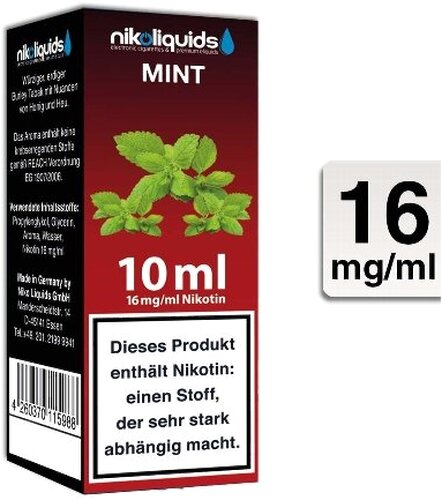 E-Liquid NIKOLIQUIDS Mint 16 mg Nikotin