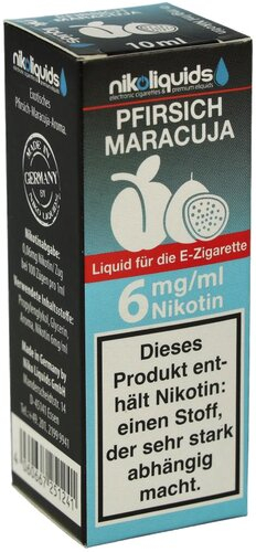 E-Liquid NIKOLIQUIDS Pfirsich Maracuja 6 mg Nikotin