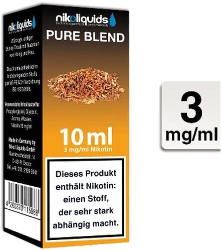 E-Liquid NIKOLIQUIDS Pure Blend 12 mg Nikotin E-Liquid NIKOLIQUIDS Pure Blend 12 mg Nikotin
