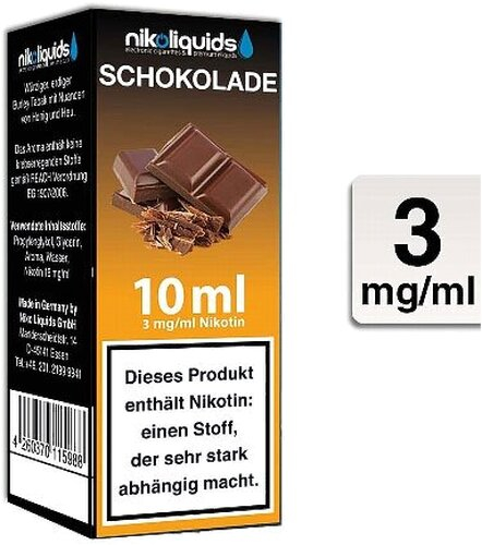 E-Liquid NIKOLIQUIDS Schokolade 3 mg Nikotin