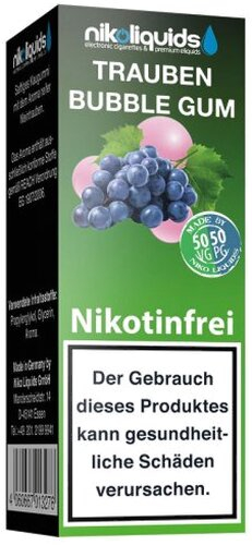E-Liquid NIKOLIQUIDS Trauben Bubble Gum 0mg Nikotin