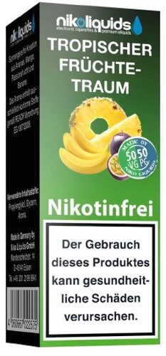 E-Liquid NIKOLIQUIDS Tropischer Früchte-Traum ohne Nikotin