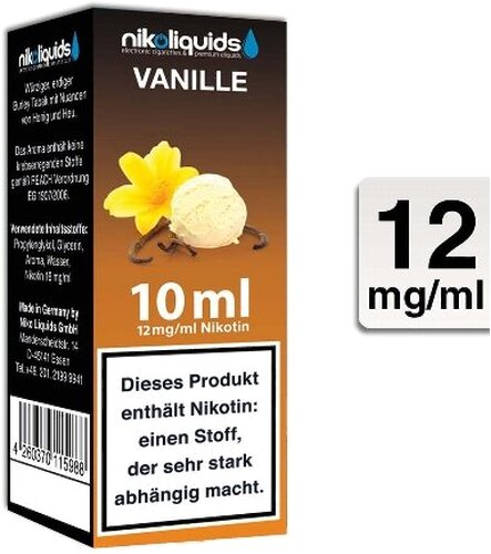 E-Liquid NIKOLIQUIDS Vanille 12 mg Nikotin 50 / 50