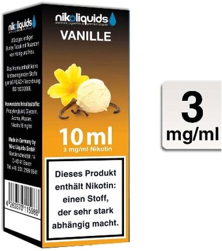 E-Liquid NIKOLIQUIDS Vanille 3mg Nikotin 50/50
