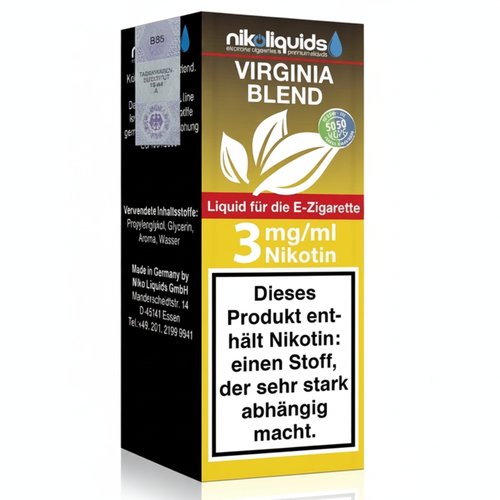 E-Liquid Nikoliquids Virginia Blend 3mg Nikotin 50/50