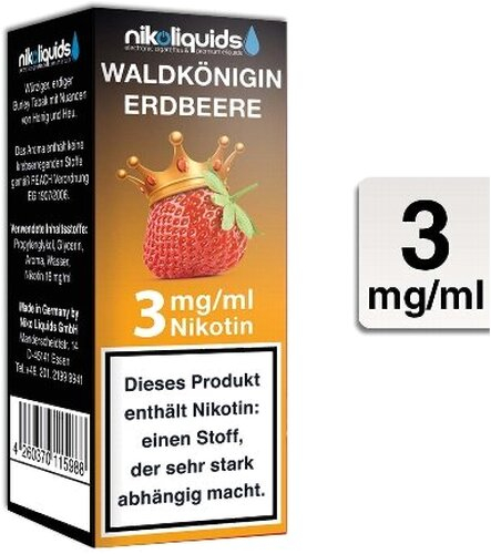 E-Liquid NIKOLIQUIDS Waldkönigin Erdbeere 3 mg Nikotin