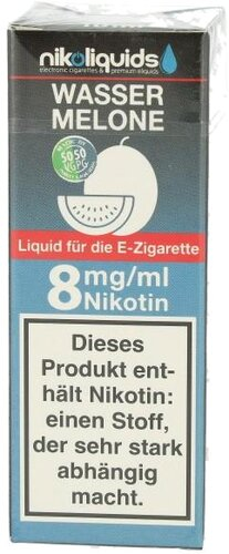 E-Liquid NIKOLIQUIDS Wassermelone 8 mg Nikotin 50 VG / 50 PG E-Liquid NIKOLIQUIDS Wassermelone 8 mg Nikotin 50 VG / 50 PG