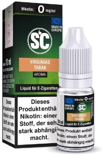 E-Liquid SC Aroma Virginias Tabak 0mg Nikotin