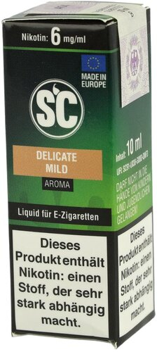 E-Liquid SC Tabakaroma Delicate Dezent 6mg E-Liquid SC Tabakaroma Delicate Dezent 6mg