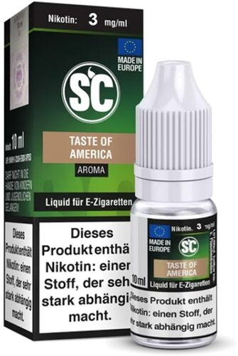 E-Liquid SC Tabakaroma Taste of America 3mg Nikotin E-Liquid SC Tabakaroma Taste of America 3mg Nikotin