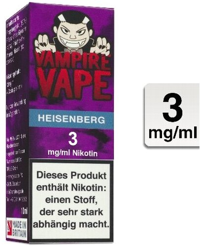 E-Liquid VAMPIRE VAPE Heisenberg 3 mg Nikotin E-Liquid VAMPIRE VAPE Heisenberg 3 mg Nikotin