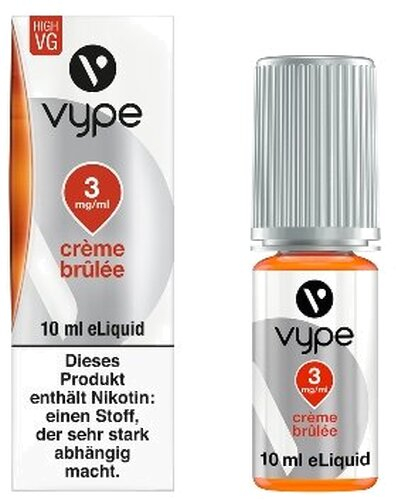 E-Liquid Vype Bottle Creme Brulee 3mg DESSERT COLLECTION