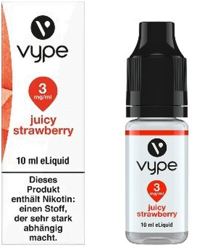 E-Liquid Vype Bottle Juicy Strawberry 3mg CLASICS COLLECTION