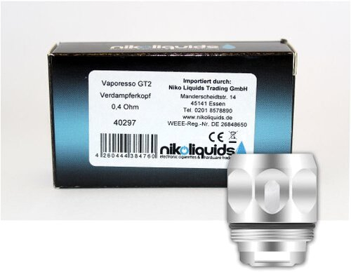 E-Verdampferkopf Nikoliquids Vaporesso 0,4 Ohm 1 Stück für e Zigarette