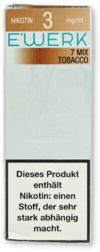 E-Werk Liquid 7 Mix Tabacco 3mg E-Werk Liquid 7 Mix Tabacco 3mg