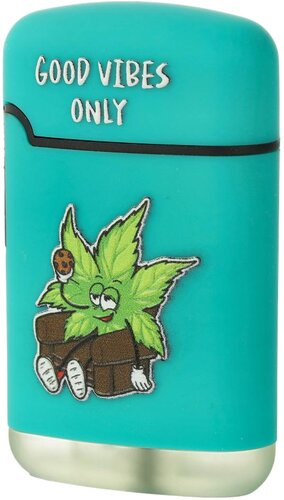 Easy Torch 8 Relief Feuerzeug Good Vibes Only Blau Easy Torch 8 Relief Feuerzeug Good Vibes Only Blau