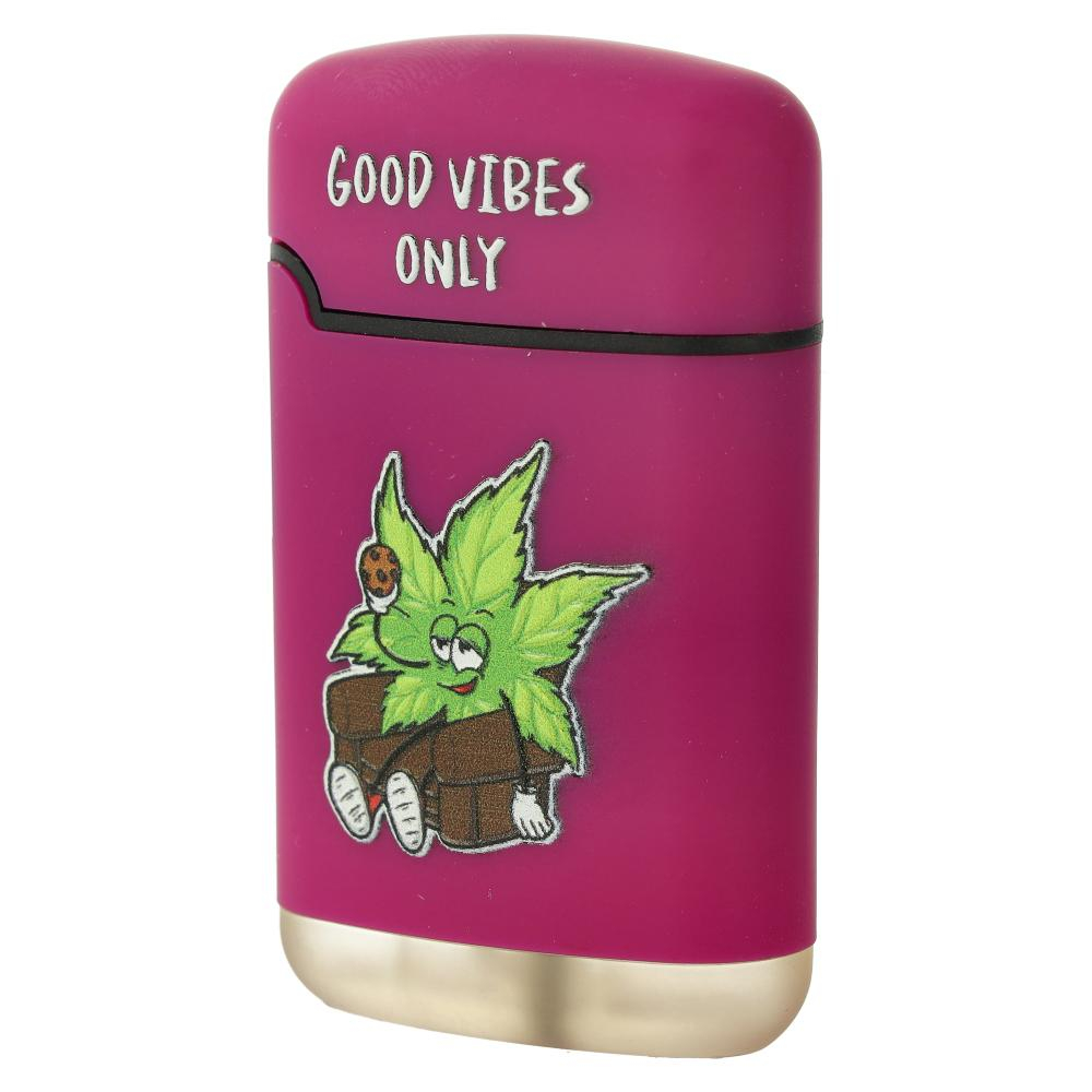 Easy Torch 8 Relief Feuerzeug Good Vibes Only Lila Easy Torch 8 Relief Feuerzeug Good Vibes Only Lila