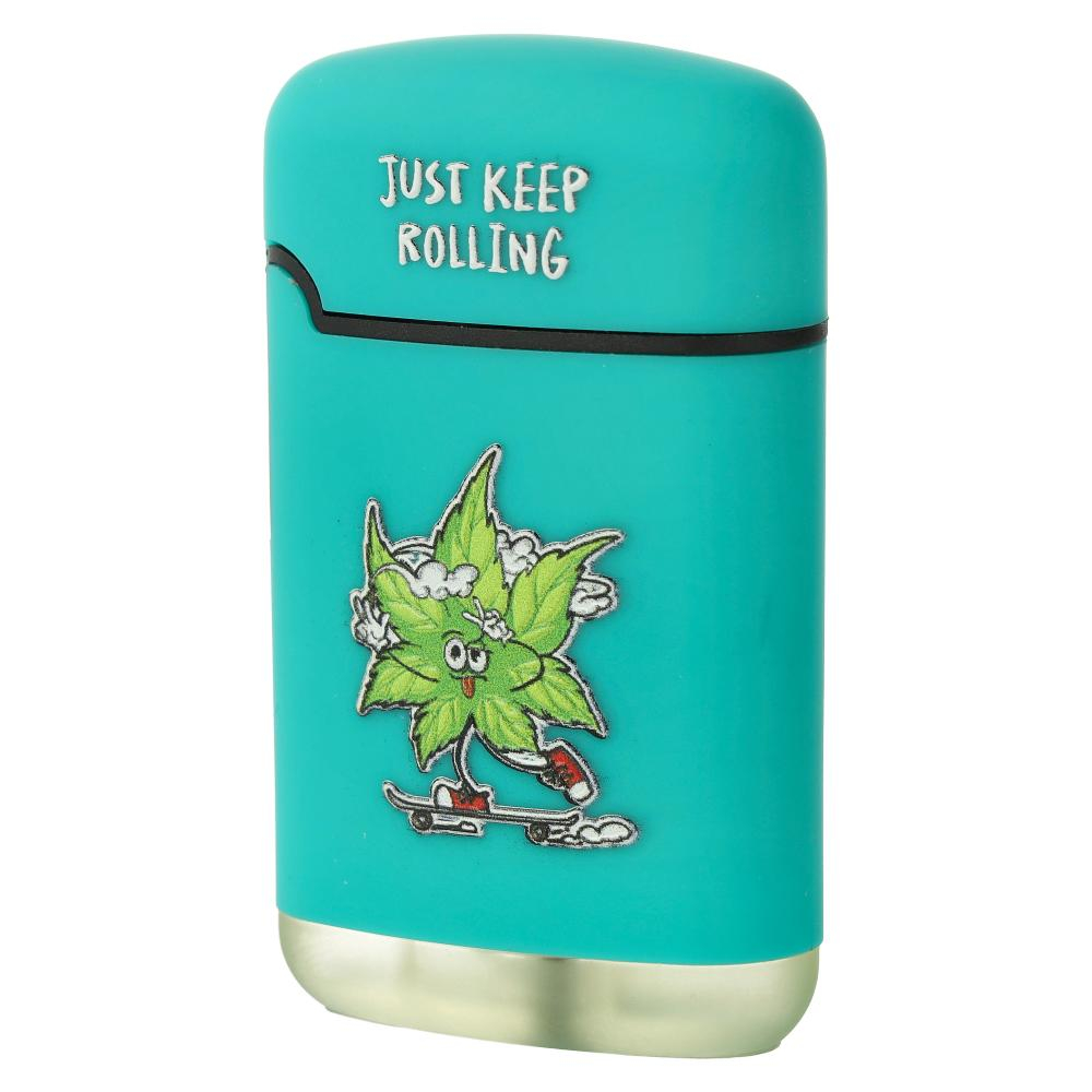 Easy Torch 8 Relief Feuerzeug Just Keep Rolling Blau