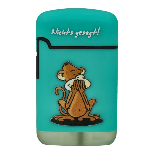 Easy Torch Affe Nichts gesagt! Feuerzeug türkis Easy Torch Affe Nichts gesagt! Feuerzeug türkis