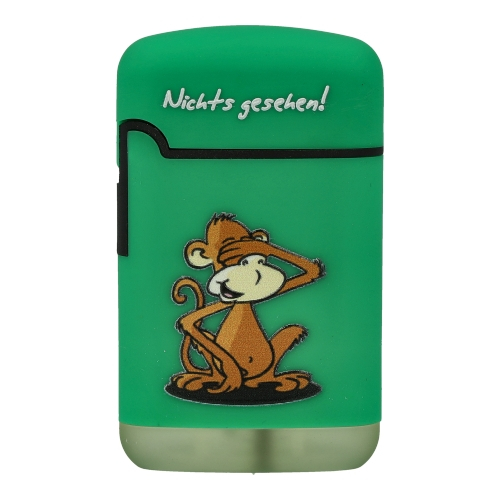 Easy Torch Affe Nichts gesehen! Feuerzeug grün Easy Torch Affe Nichts gesehen! Feuerzeug grün