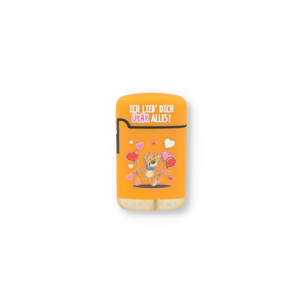 Easy Torch Feuerzeug 10v12 Bärchen Orange ICH LIEB DICH ÜBÄR ALLES!
