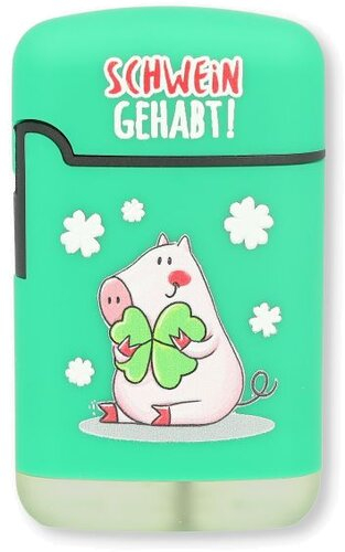 Easy Torch Feuerzeug 10v12 Schweinchen Grün SCHWEIN GEHABT! Easy Torch Feuerzeug 10v12 Schweinchen Grün SCHWEIN GEHABT!