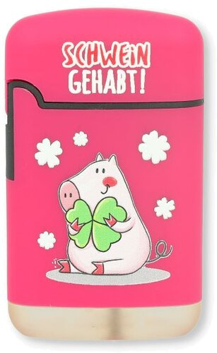 Easy Torch Feuerzeug 12v12 Schweinchen Pink SCHWEIN GEHABT!