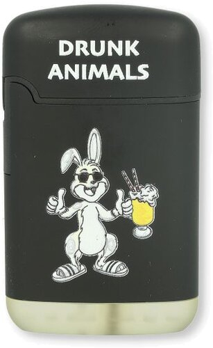 Easy Torch Feuerzeug 1v4 DRUNK ANIMALS Hase Schwarz