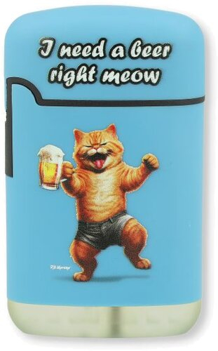 Easy Torch Feuerzeug 1v4 Furry Fun Cats Katze Blau