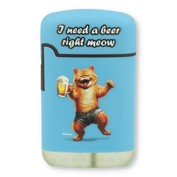 Easy Torch Feuerzeug 1v4 Furry Fun Cats Katze Blau