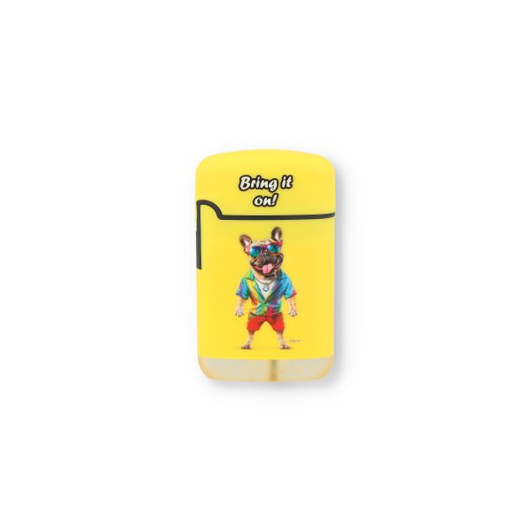 Easy Torch Feuerzeug 2v4 Furry Fun Dogs Hund Gelb