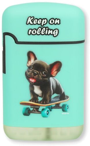 Easy Torch Feuerzeug 3v4 Furry Fun Dogs Hund Türkis