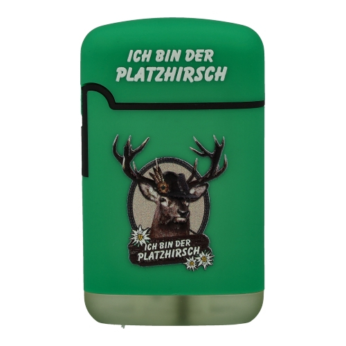 Easy Torch Feuerzeug Ich Bin Der Platzhirsch grün Easy Torch Feuerzeug Ich Bin Der Platzhirsch grün