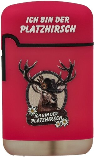 Easy Torch Feuerzeug Ich Bin Der Platzhirsch rosa