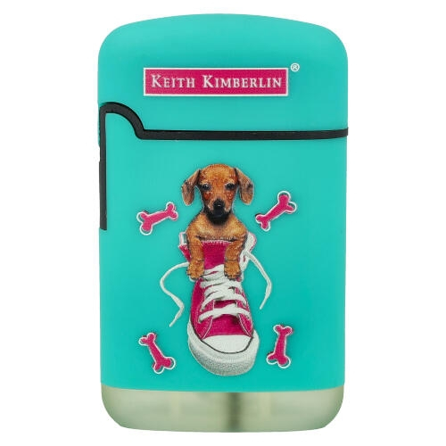 Easy Torch Feuerzeug Kimberlin Hunde im pinkem Schuh türkis Easy Torch Feuerzeug Kimberlin Hunde im pinkem Schuh türkis