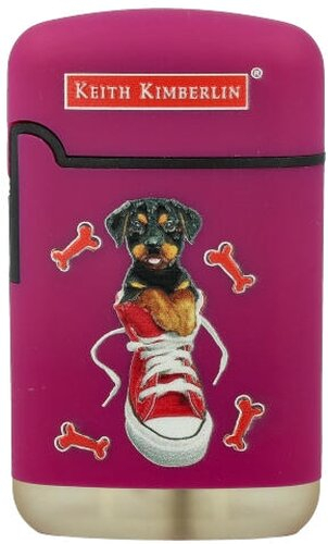 Easy Torch Feuerzeug Kimberlin Hunde im roten Schuh lila