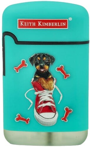 Easy Torch Feuerzeug Kimberlin Hunde im roten Schuh türkis