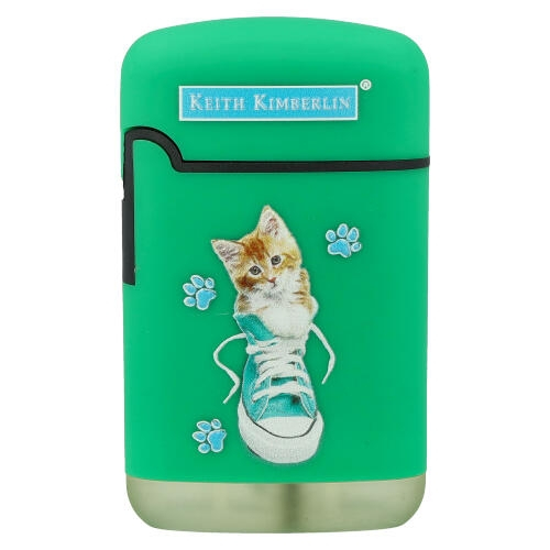 Easy Torch Feuerzeug Kimberlin Katzen im blauem Schuh grün Easy Torch Feuerzeug Kimberlin Katzen im blauem Schuh grün