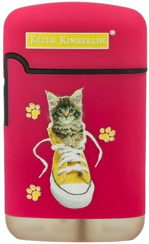 Easy Torch Feuerzeug Kimberlin Katzen im gelben Schuh pink