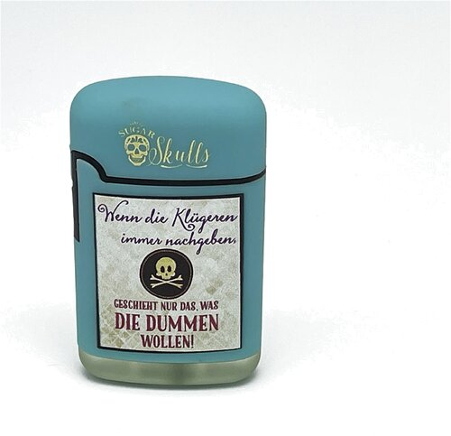 Easy Torch Feuerzeug Sugar Skulls Motiv 1 blau
