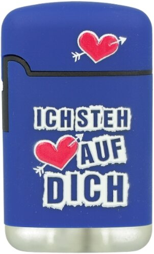 Easy Torch Ich steh auf Dich Feuerzeug blau