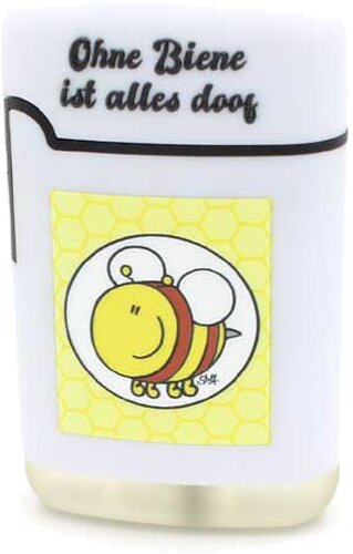 Easy Torch Jet Feuerzeug Ohne Biene ist alles doof weiß Nr.2